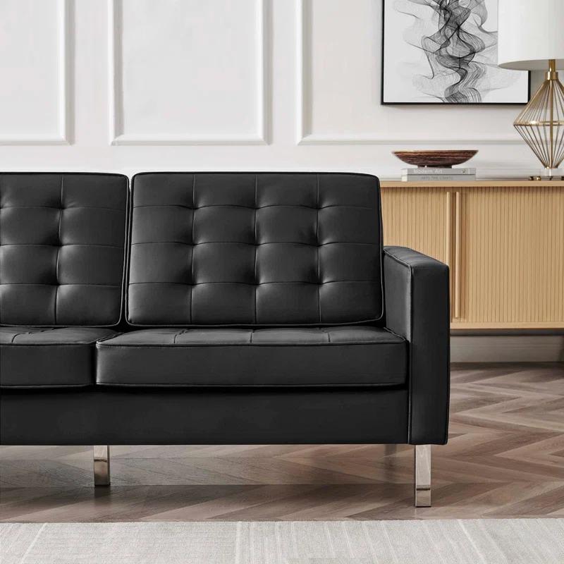 Modway Loft Tufted Vegan Leather Sofa by Modway