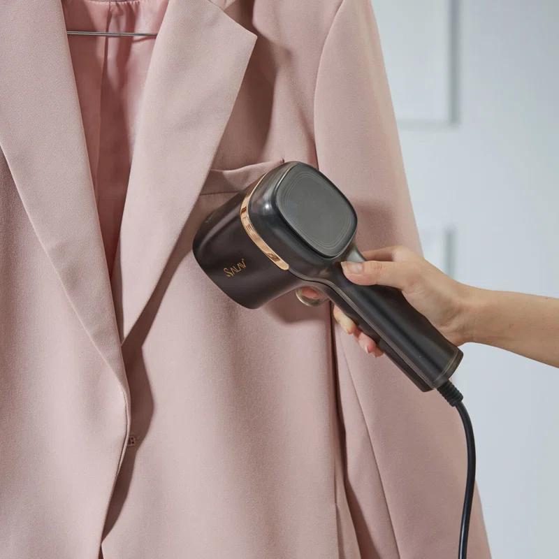 SALAV HS-15 Quicksteam Travel Steamer Black: 1000W Garment Steamer, 9 Min Steam, 110ml Tank, Anti-Drip, Comfort-Grip Handle