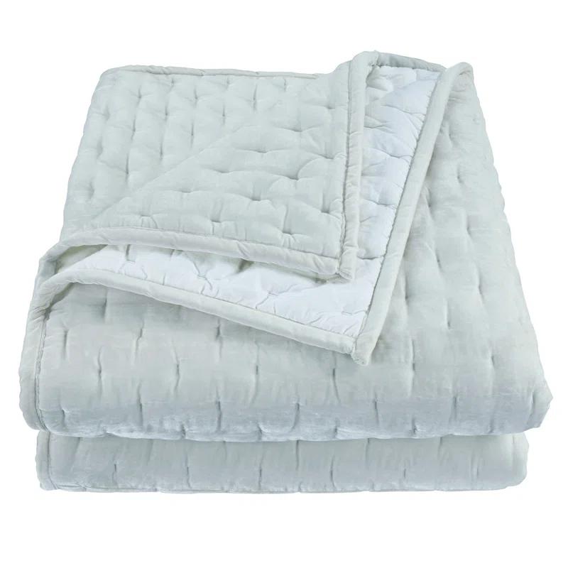 HiEnd Accents Stella Faux Silk Velvet Classic Chic Modern Rustic Romantic Western 1 Piece Quilt
