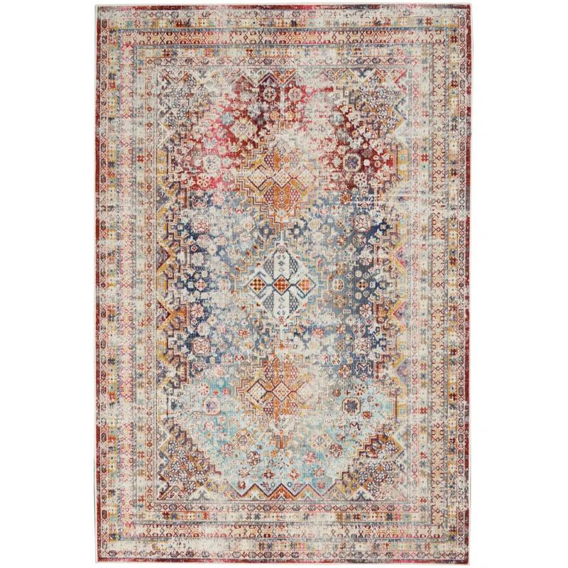 Kelly Clarkson Home Kinsley Oriental Ivory/Navy/Rust Area Rug