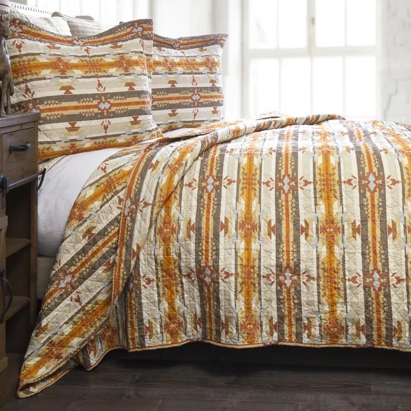 Carstens Inc. Wrangler Amarillo Sunset Southwestern 3-Piece Quilt Set, Queen & Reviews | Wayfair