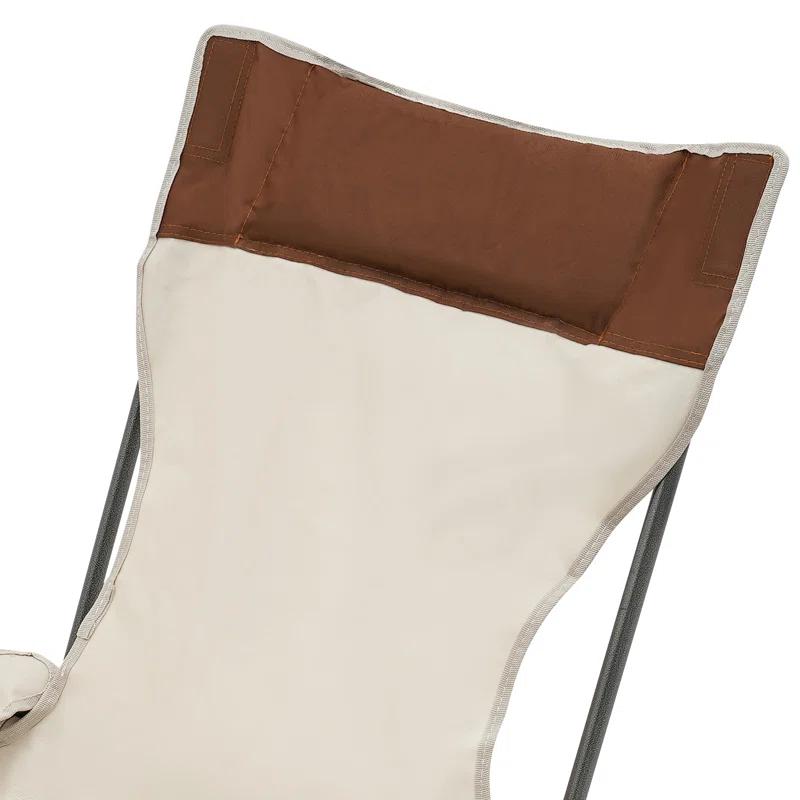 Arlmont & Co. Adjustable Folding Adirondack Chair Camping Chair With Cup Holder (Set of 2)