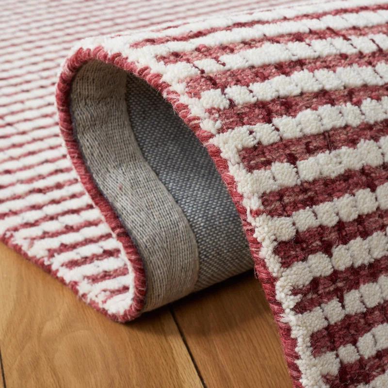 Abstract Hand Tufted Wool Checkered Rug