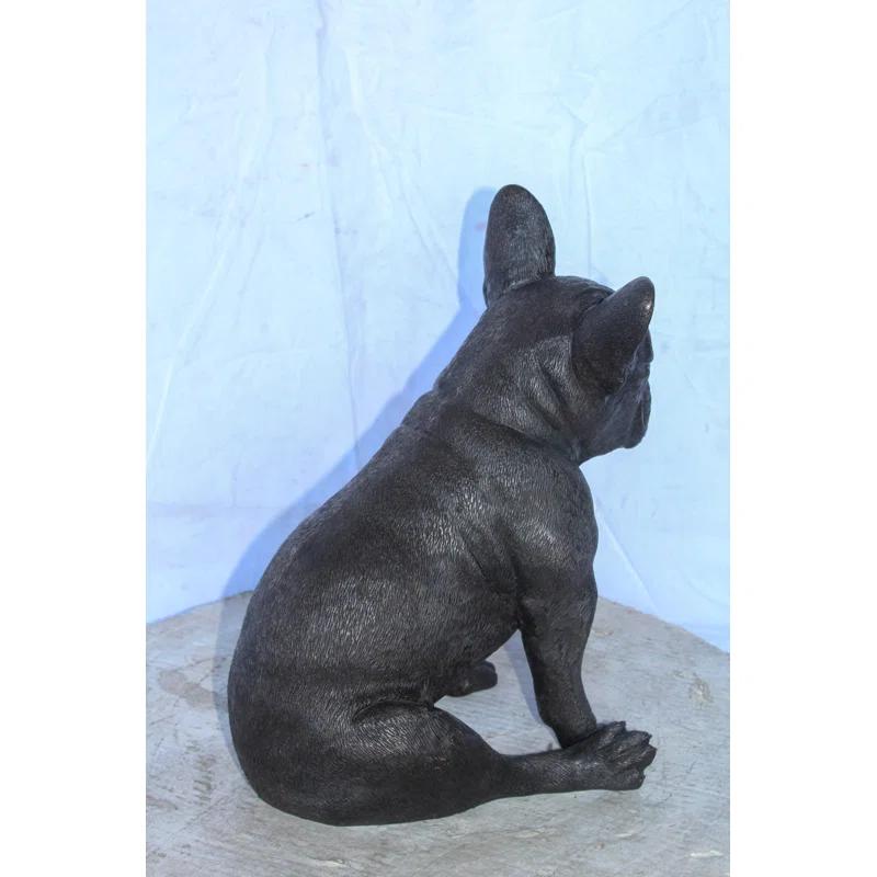 NIFAO Nifao Collection Bronze Statue of French Bulldog Sitting, Elegant Canine Decor 12" x 12" x 17"H