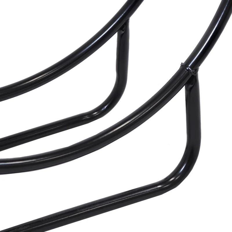 SunnyDaze Decor Indoor or Outdoor Tubular Steel Hoop Firewood Log Holder