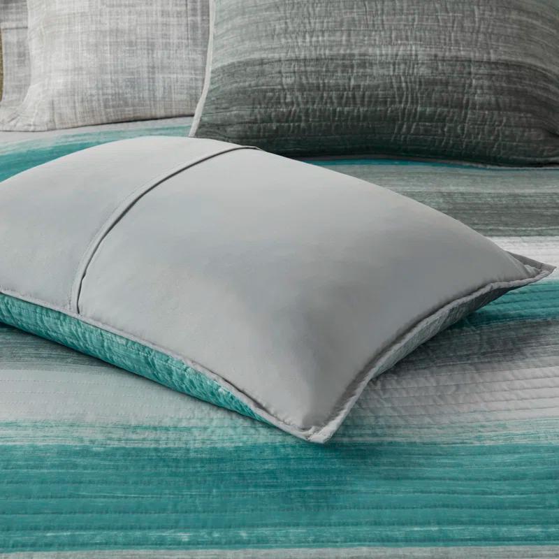 Madison Park Essentials Saben Microfiber Quilt Set with Cotton Bed Sheets