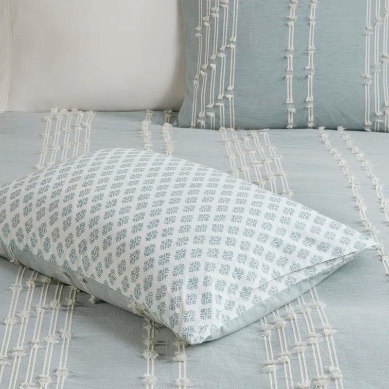 3 Piece Cotton Jacquard Bedding Set