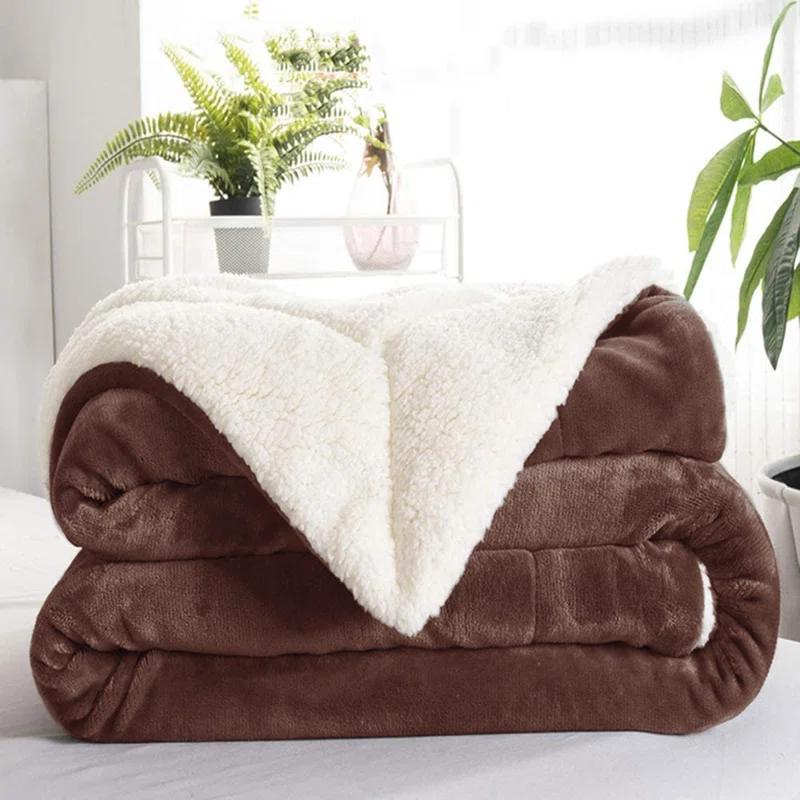IMPERIAL HOMEWARE LONDON LIMITED Sherpa Fleece Fur Thick Reversible Blanket Throw
