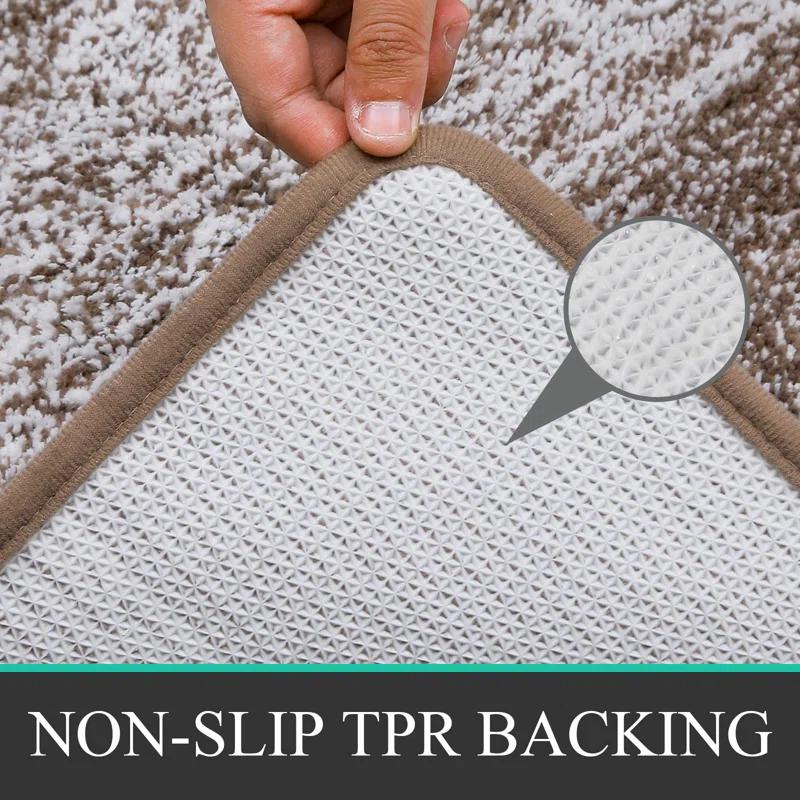 BEACHWATER POOL & SPA, LLC Bathroom Rugs Sets 4 Piece With Toilet Lid Cover, Non-Slip Absorbentb Rugs And Mats For Bathroom Microfiber Shaggy Machine Washable Bath Rug Set