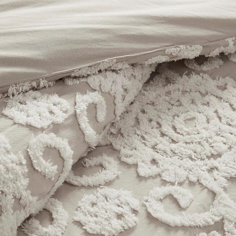 Suzanna 100% Cotton Comforter Set with Tufted Medallions