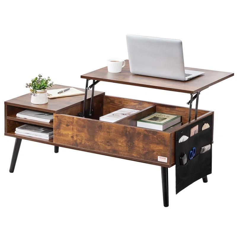 George Oliver George Oliver Lift Top Coffee Table 39.4 in Rectangle Coffee Table for Living Room Brown
