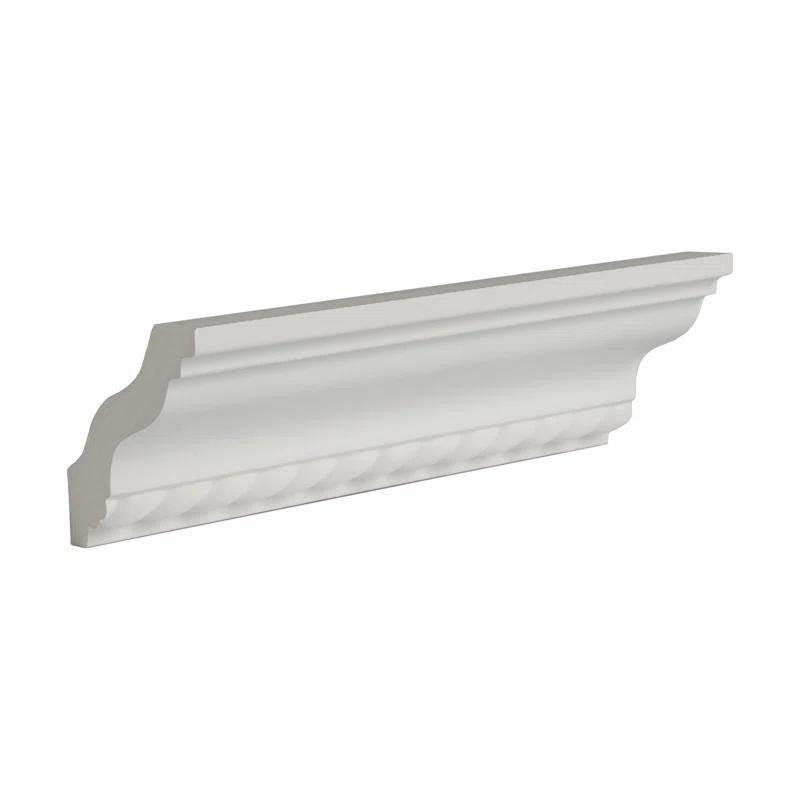 Architectural Products by Outwater L.L.C. 2 in x 2 in x 6 in Long Recycled Polystyrene Plain Crown Moulding Sample