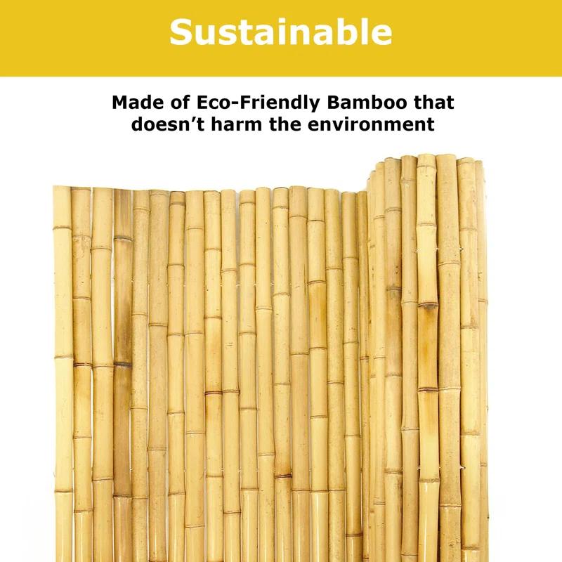 Backyard X-Scapes Natural Bamboo Fencing Decorative No Dig Fence Panels 3/4" D
