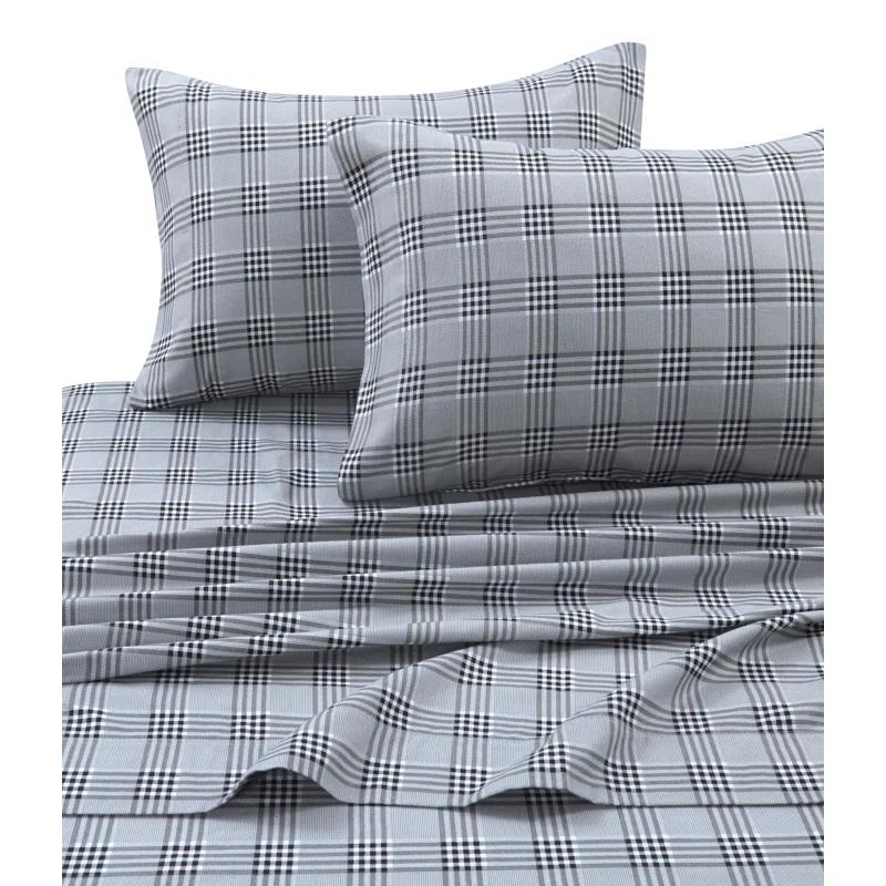 Tribeca Living Cozy Flannel Plaid Sheet Set