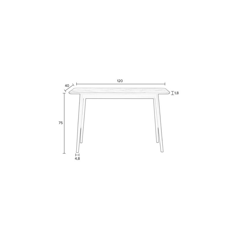 Luxury Furnitures Fabio 47'' Solid Wood Console Table