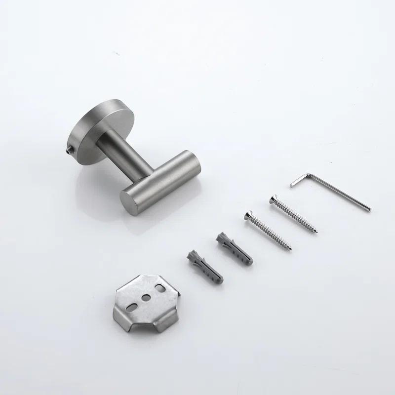 maiguoone A4BK-801 Bathroom Stainless Steel Towel Hooks Wall Mounted 4-Pack