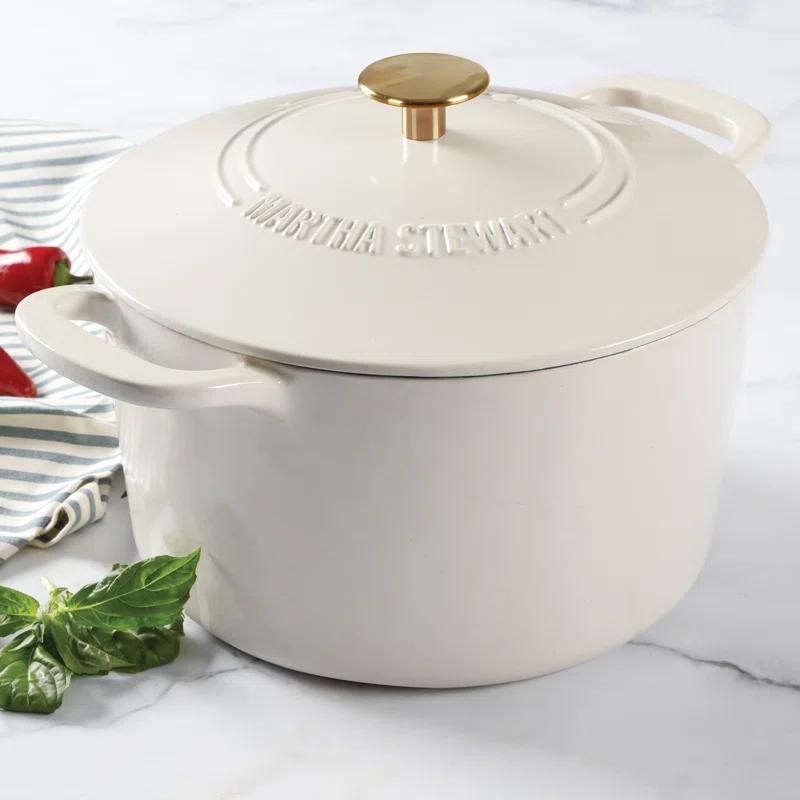 Martha Stewart Martha Stewart Gatwick 7 qt. Cast Iron Round Dutch Oven with Lid