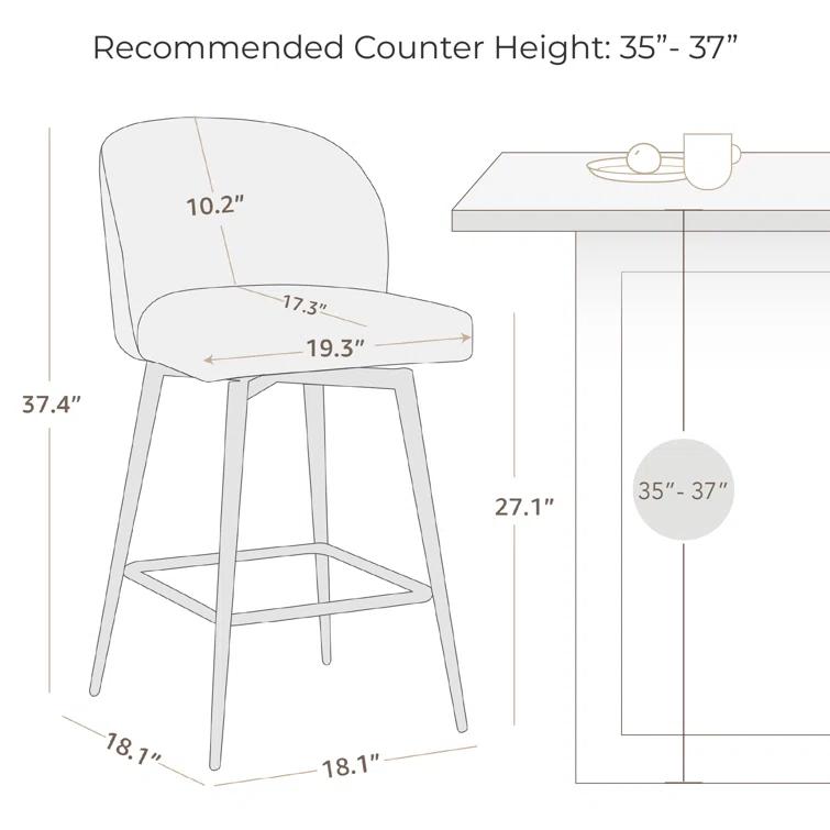 Wade Logan® Benedit Swivel Counter & Bar Stool