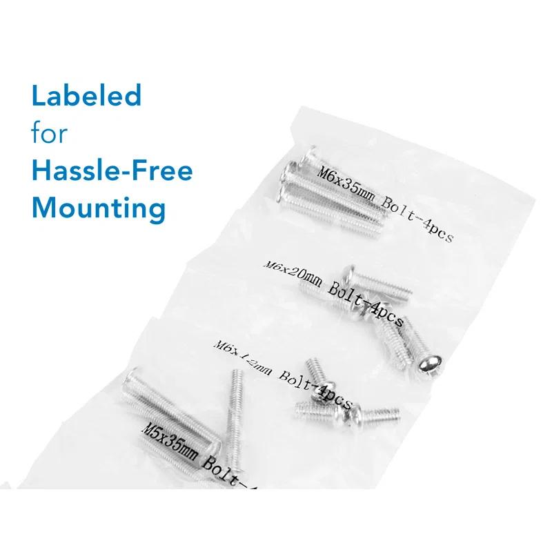 Mount-it Mount-It! TV Mounting Hardware Kit, VESA Wall Mount Screw, Washer, Spacer Pack for TVs and Monitors