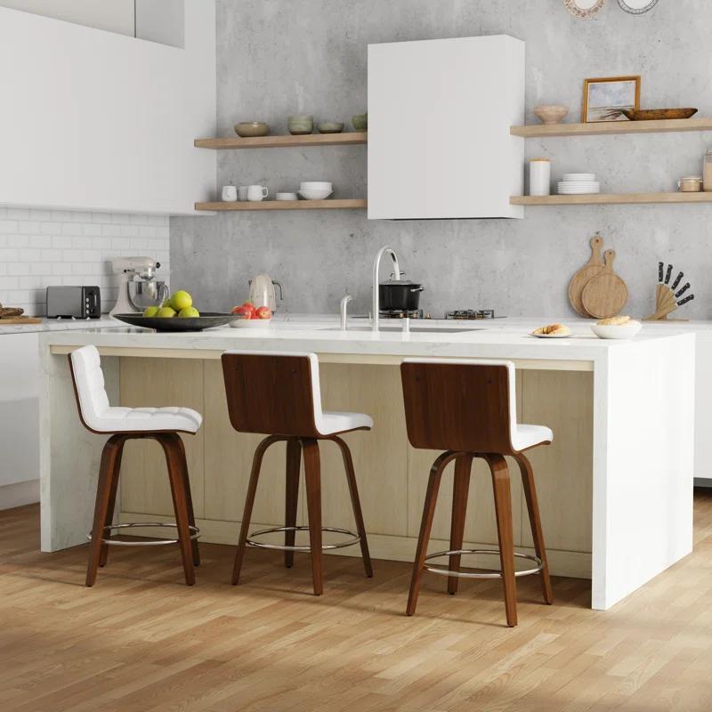 Roland Swivel Upholstered Counter Stool