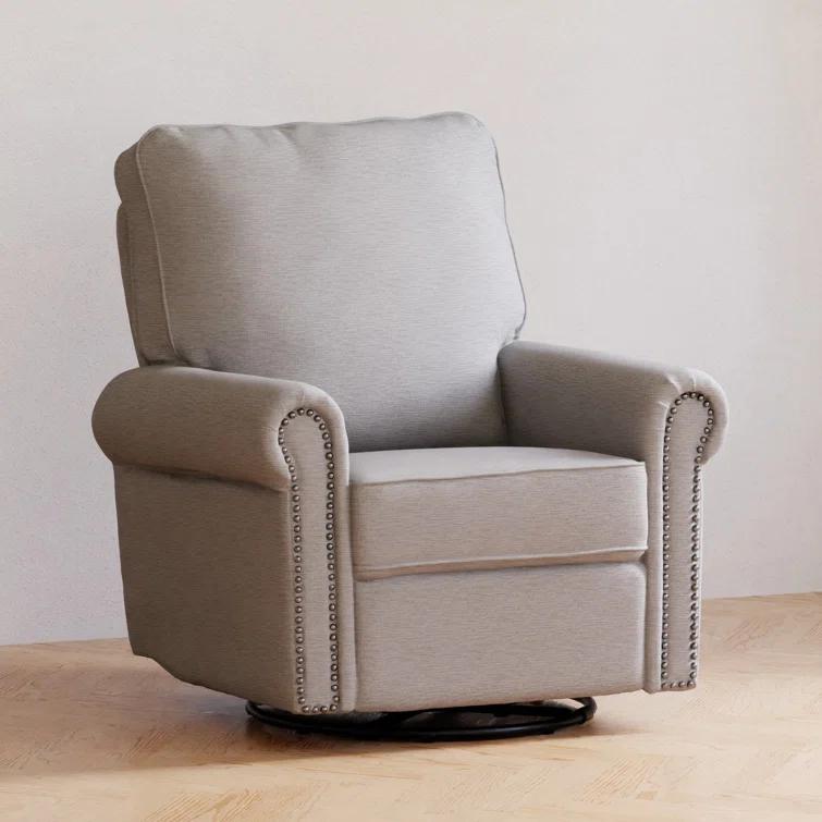 Namesake Linden Electronic Recliner and Swivel Glider in Eco-Performance Fabric with USB port & Reviews | Birch Lane