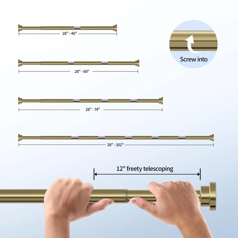 Tromay Heavy Duty Tension Shower Rod