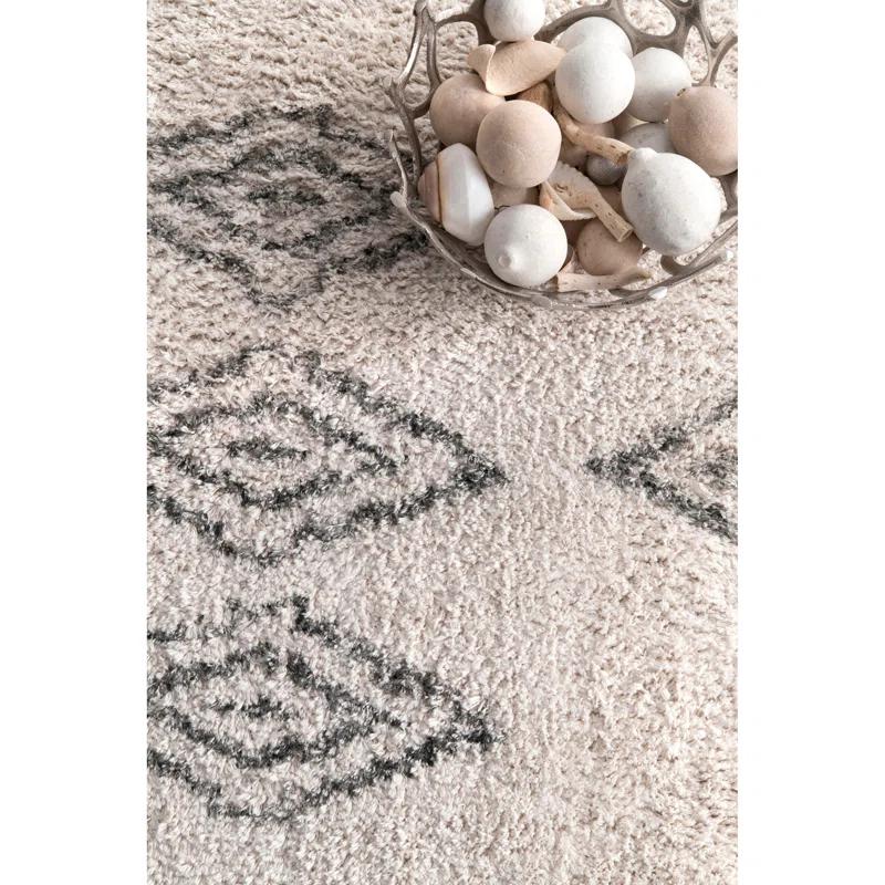 AllModern Corwin Southwestern Hand-Woven Cotton Ivory/Gray Area Rug