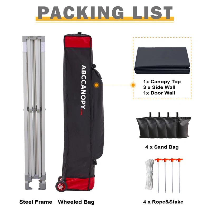 ABCCANOPY Commercial 10 ft. W x 10 ft. D Instant Shade Pop-Up Canopy The Pop Up Canopies