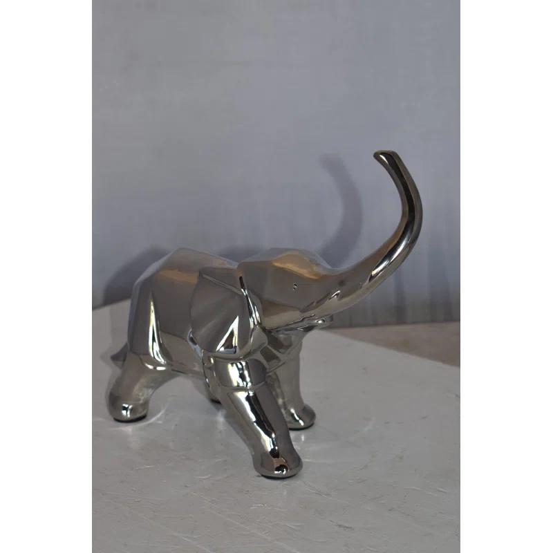 Elephant Statue Modern Art Ceramic Size: 15" x 14" x 10"H