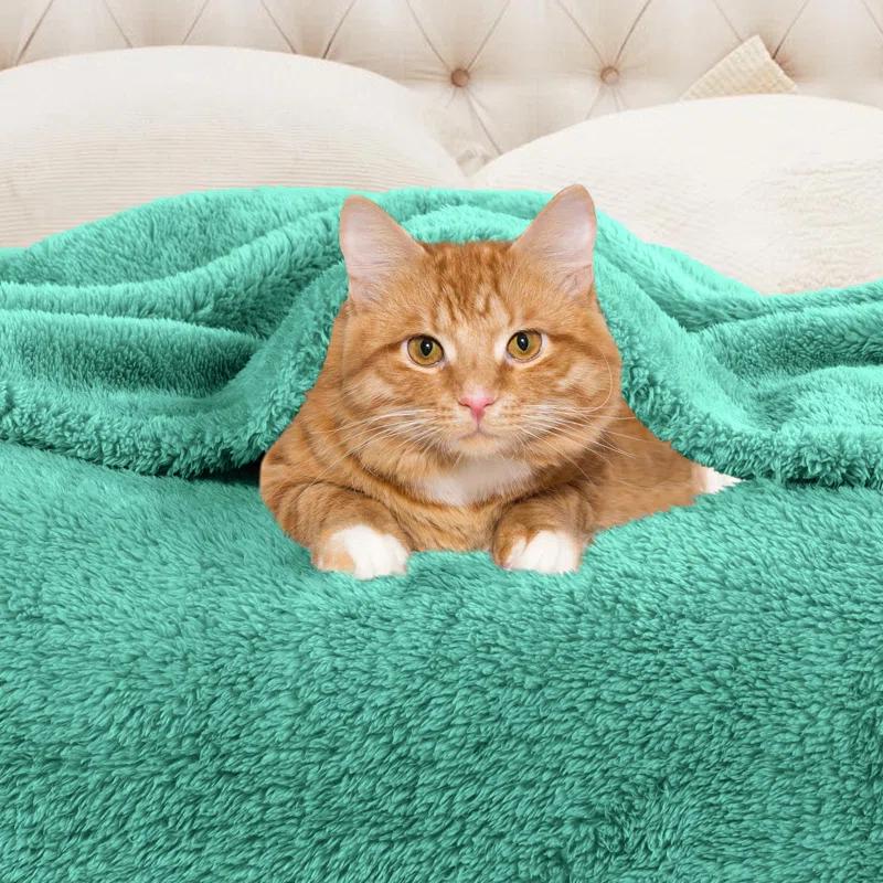 Superior Superior Solid Polyester Reversible All-Season Fleece Throws Blanket
