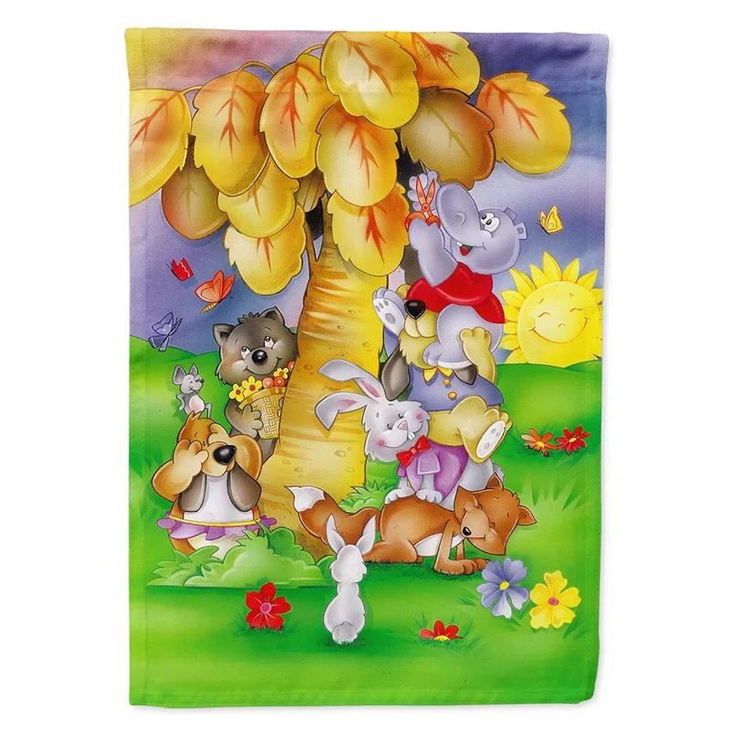 Caroline's Treasures Double Sided 40'' H x 28'' W Polyester Animal House Flag