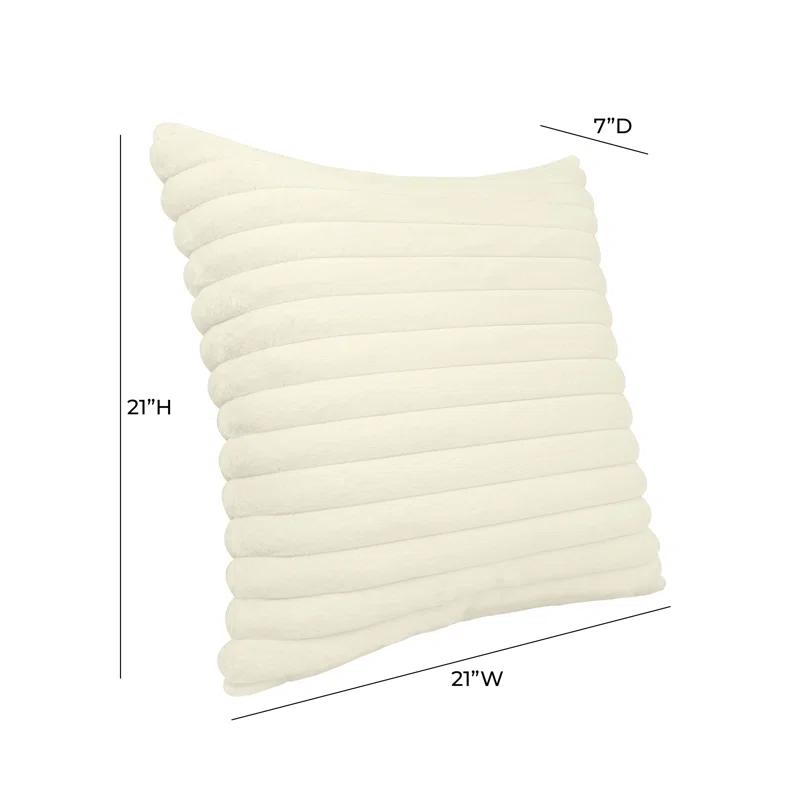 Furry Faux Fur Reversible Throw Pillow