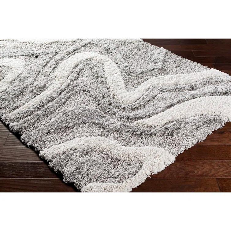 Wade Logan® Dittman Machine Woven Abstract Gray Area Rug