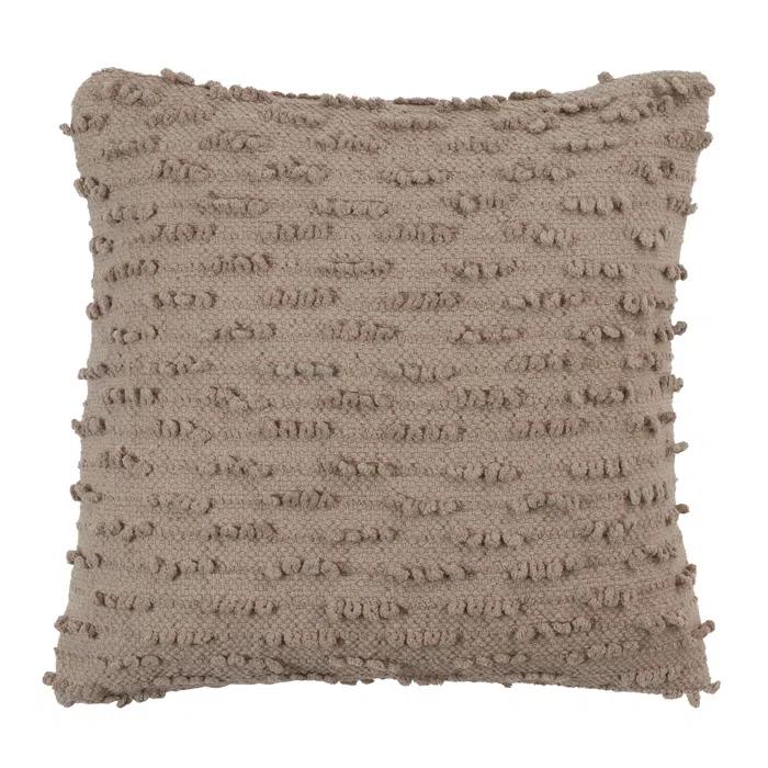 Saro Theo Collection Ruffled Cotton Throw Pillow