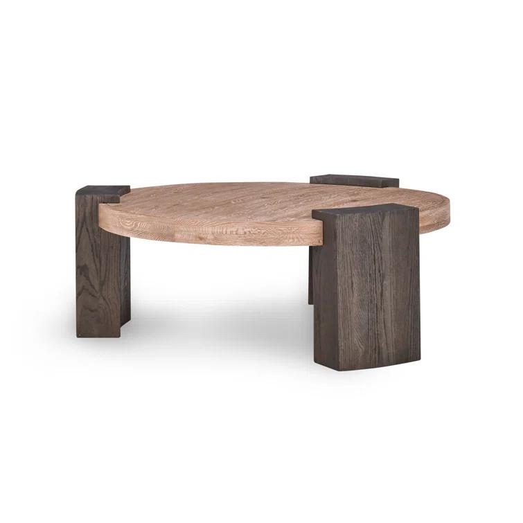 Classic Home Rio Wood Round Coffee Table In Dark Brown