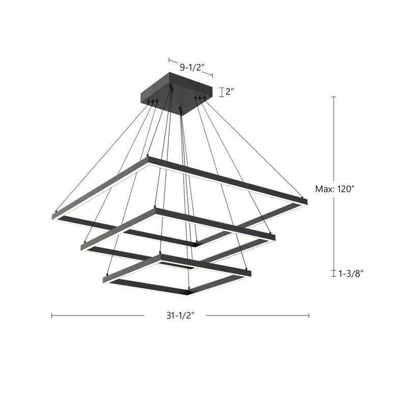 Kuzco Lighting Piazza 3 - Light LED Tiered Chandelier
