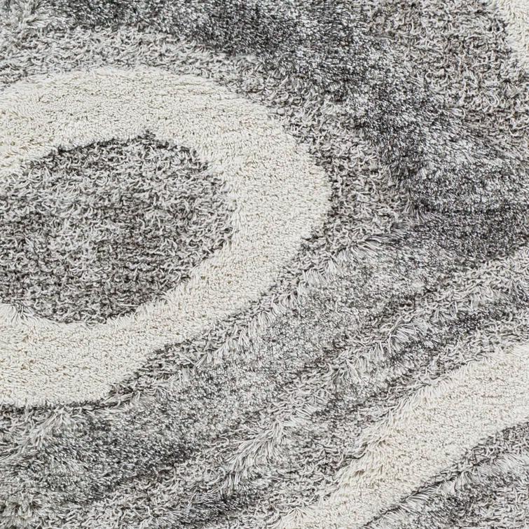 Wade Logan® Dittman Machine Woven Abstract Gray Area Rug