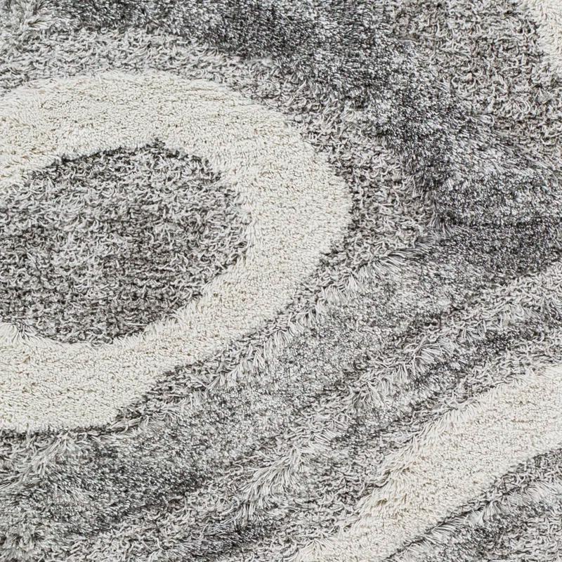Wade Logan® Dittman Machine Woven Abstract Gray Area Rug