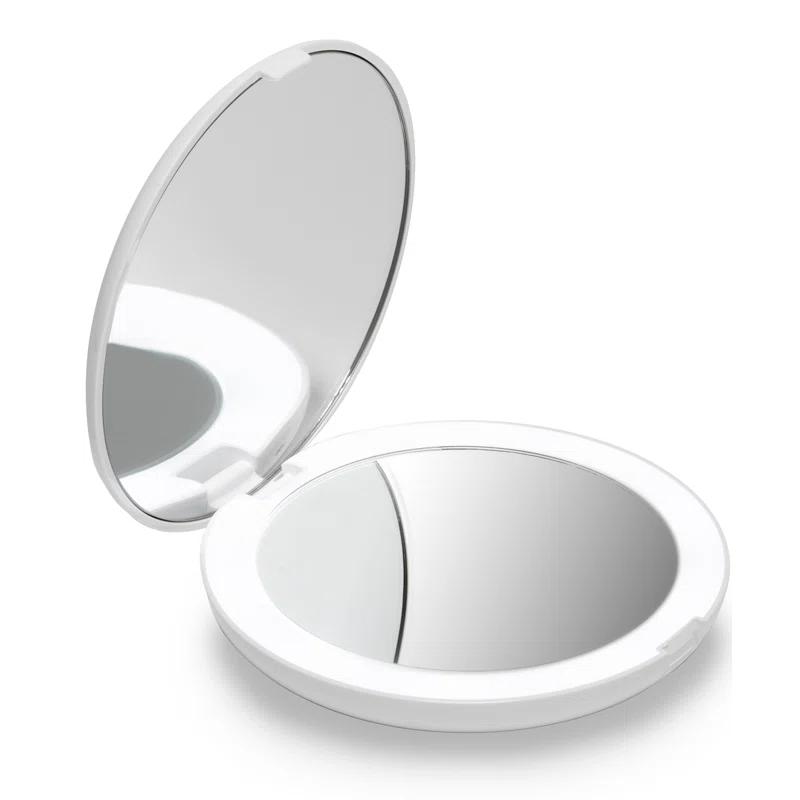Modern Lighted Magnifying Compact Mirror