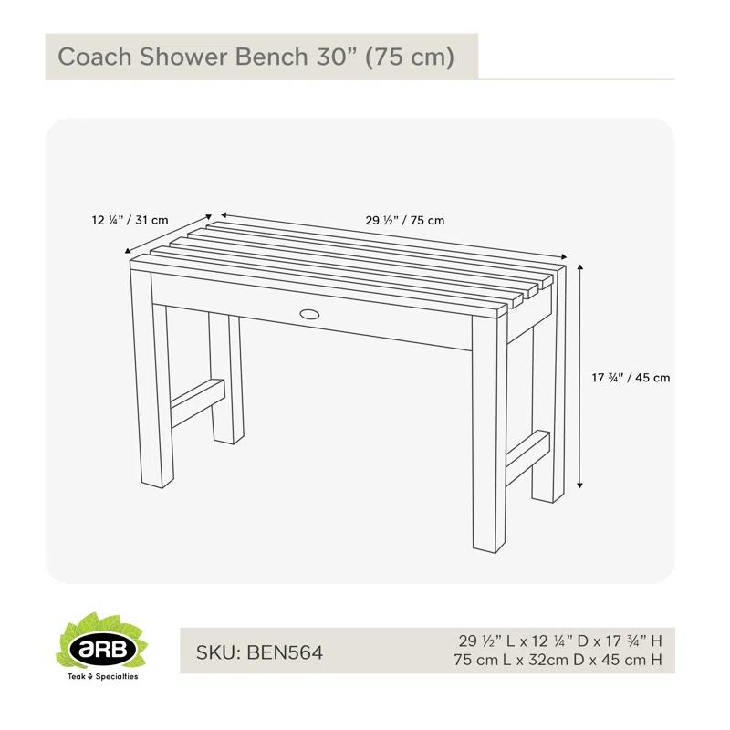 ARB Teak & Specialties Teak Shower Bench