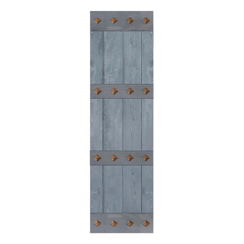 IsLife 84'' Solid Wood Paneled Matte without Installation Hardware Kit Barn Door