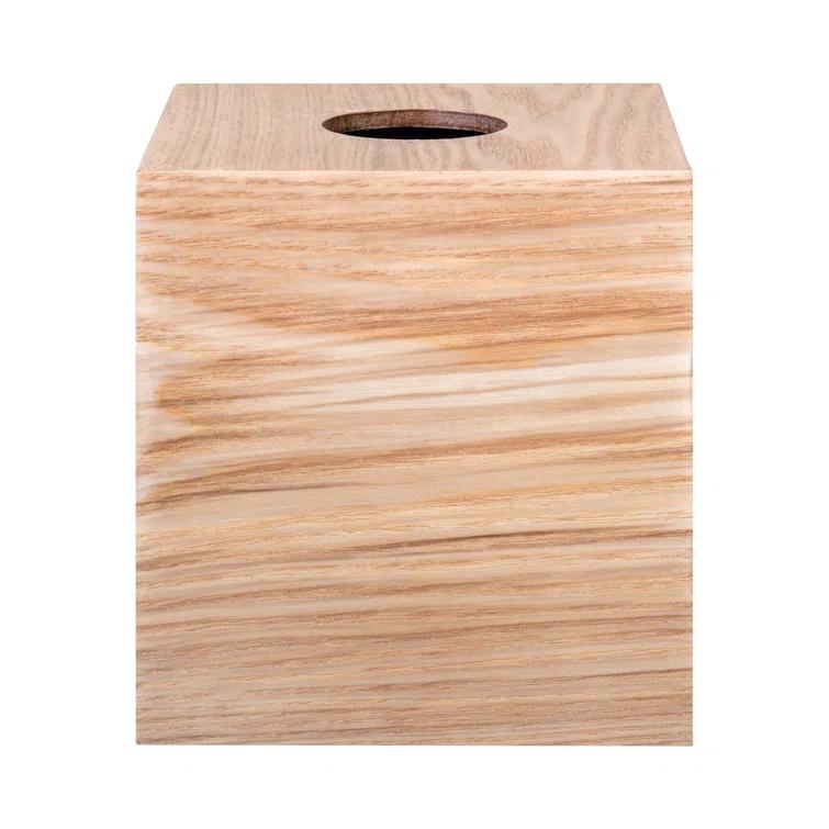 WILO Hardwood Square Tissue Box Cover
