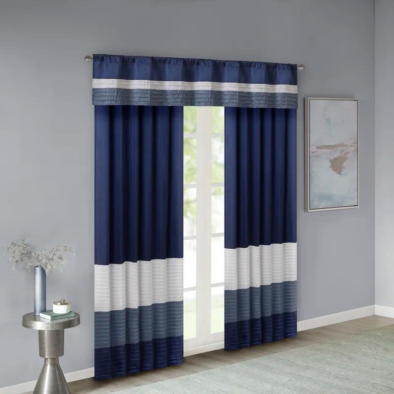 Madison Park Amherst Polyoni Pintuck Window Valance
