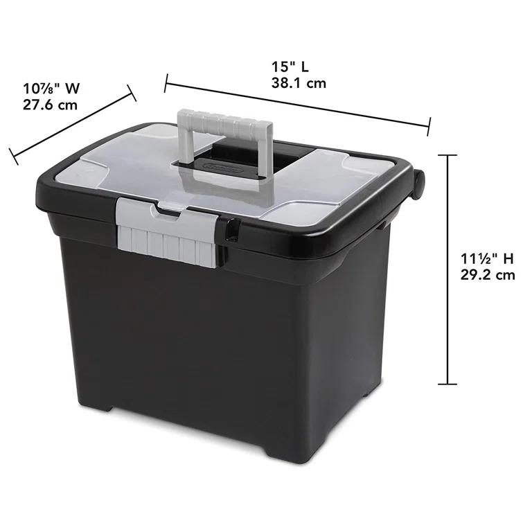 Sterilite Portable Lockable File Plastic Box Set (Set of 8)