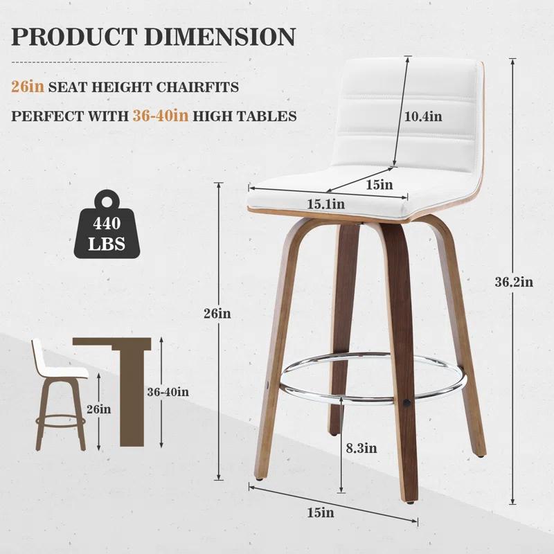 Corrigan Studio® Upholstered Swivel Stool (Set of 2)