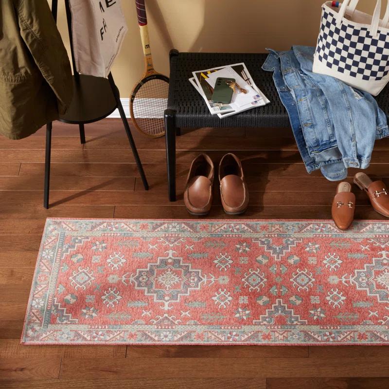Town & Country Living TOWN & COUNTRY LUXE Livie Forever Vintage Everwash Washable Multi-Use, Non-Slip Kitchen Runner