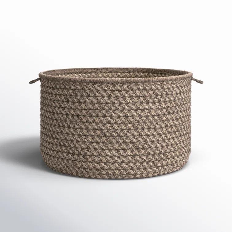 Kelly Clarkson Home Natural Wool Houndstooth Storage Basket