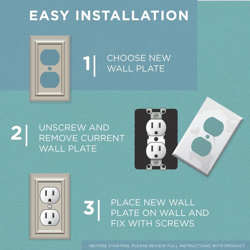 Franklin Brass 1-Gang Toggle Light Switch Wall Plate