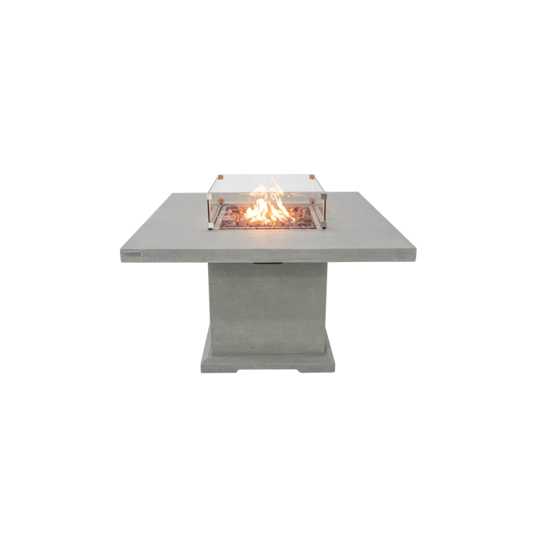 Elementi Birmingham 48" Liquid Propane Concrete Dining Table