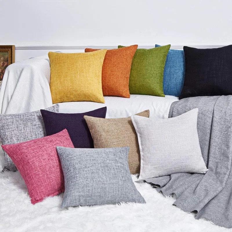 MAXAYA Set Of 2 Mustard Yellow Pillow Covers 18X18 Inch Rustic ...
